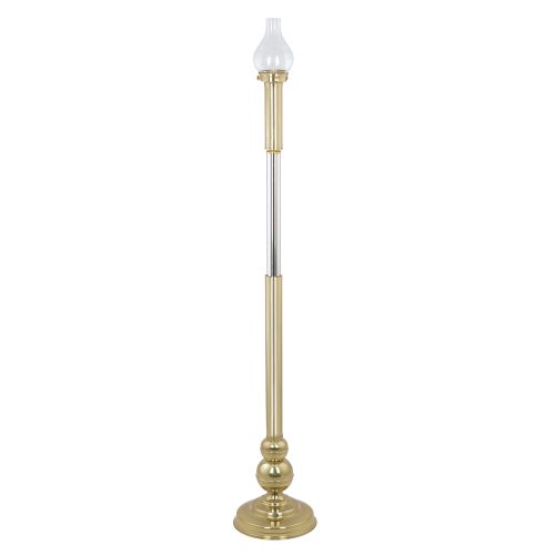Akolitka procesyjna mosiężno-stalowa z kloszem – 150 cm