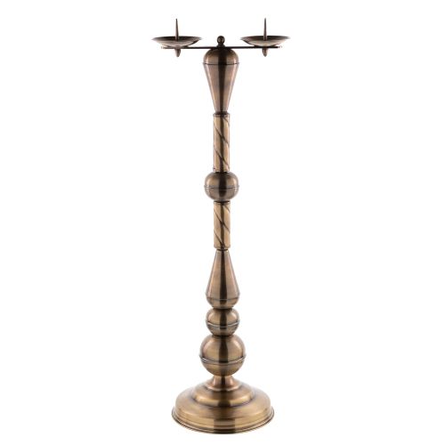 Lichtarz mosiężny patynowany – wysokość 92 cm