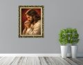 Obraz religijny na płótnie Jezus Chrystus  w ramie ornament