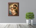 Obraz religijny na płótnie Święta rodzina - rama ze złotym paskiem