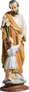 Figura - Święty Józef Opiekun (z Jezusem stojącym i lilijką) (47 cm)