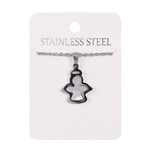 Naszyjnik - aniołek - Perla Madre - Stainless Steel