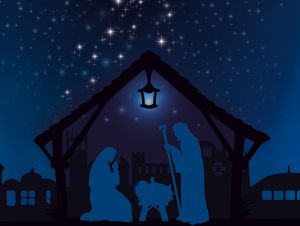 Tło do szopki, Narodziny Jezusa Chrystusa 265/200cm