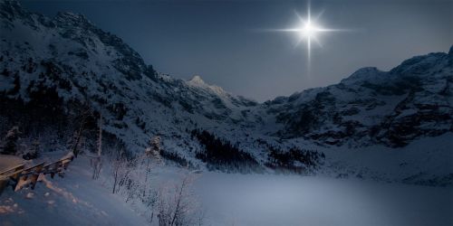 Tło do szopki, Gwiazda Betlejemska 400/200cm
