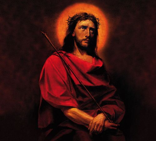 Tło do Ciemnicy - Jezus Chrystus w koronie cierniowej 155x140cm