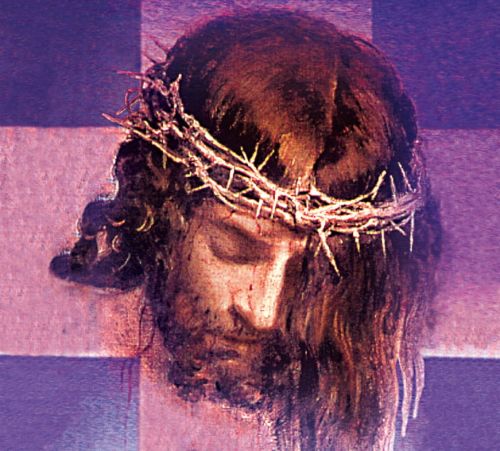 Tło do Ciemnicy Jezus Chrystus w koronie cierniowej 155x140cm