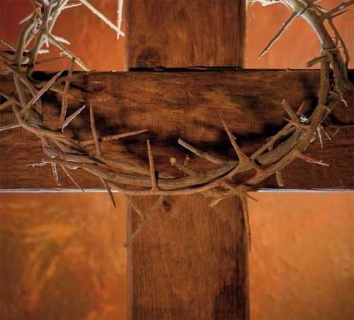 Tło do Ciemnicy - Krzyż i korona cierniowa 155x140cm