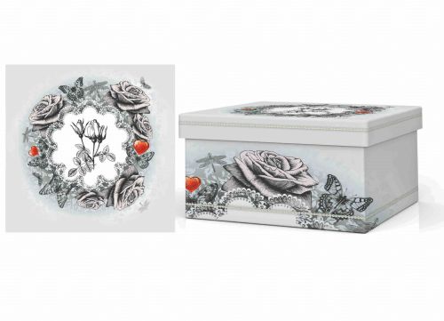 Pudełka ozdobne "Kwiaty i motyle"