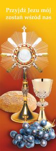 Baner na Boże Ciało "Przyjdź Jezu mój" 75x200cm