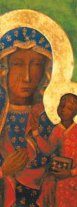Baner religijny Matka Boża Częstochowska 75x200 cm