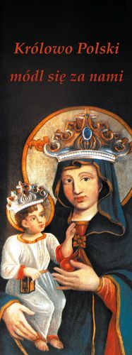 Baner religijny Matka Boża Piekarska "Królowo Polski módl się za nami" 75x200 cm