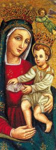 Baner religijny Matka Boża z Dzieciątkiem Jezus 75x200 cm