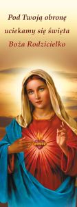 Baner religijny  Najświętsze Serce Maryi "Pod Twoją obronę uciekamy się..." 75x200 cm