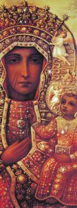 Baner religijny Matka Boża Częstochowska 75x200 cm