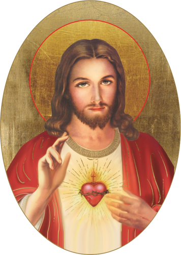 Owalna Ikona z Sercem Pana Jezusa