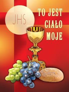 Baner na Boże Ciało "To jest ciało moje" 75x100cm
