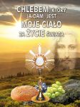 Baner na Boże Ciało "Chlebem który Ja dam jest moje ciało .." 75x100cm