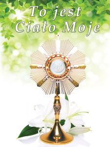 Baner na Boże Ciało "To jest ciało moje" 75x100cm