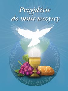 Baner na Boże Ciało "Przyjdźcie do mnie wszyscy" 75x100cm