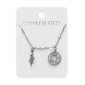 Naszyjnik - św. Antoni - Dzieciątko Jezus - lilia - Stainless Steel