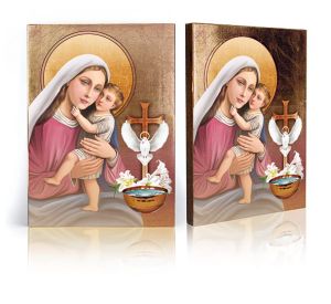 Pamiątka Chrztu Świętego  dla dziewczynki z dedykacją