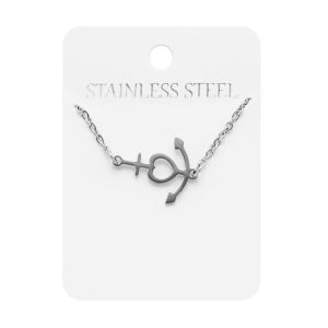 Naszyjnik - krzyż - serce - kotwica - Stainless Steel