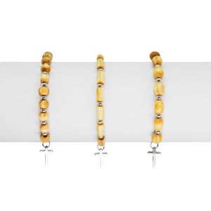 Bransoletka dziesiątek różańca drewno Legno 