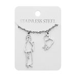 Naszyjnik - św. Franciszek z Asyżu - Wilk z Gubbio - Stainless Steel