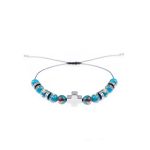 Bransoletka dziesiątek różańca jaspis cesarski kamień naturalny Pietra mix kolorów