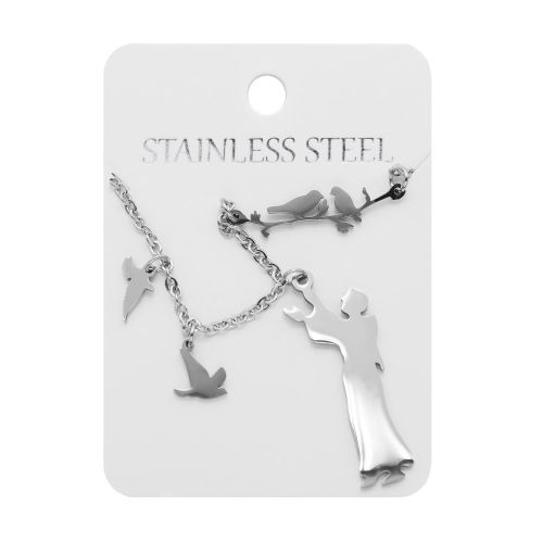Naszyjnik - św. Franciszek z Asyżu - Stainless Steel