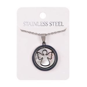 Naszyjnik - aniołek - Perla Madre - Stainless Steel