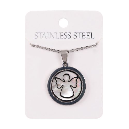 Naszyjnik - aniołek - Perla Madre - Stainless Steel