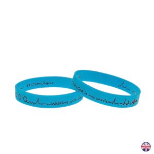 Bransoletka WALKING WITH GOD IS MY CARDIO Tu tętni życie dziesiątek różańca mix kolorów 