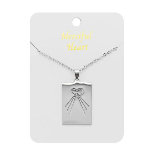 Naszyjnik - Serce Jezusa - Jezus Miłosierny - Merciful Heart