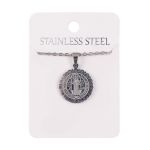 Naszyjnik - Święty Benedykt - Stainless Steel
