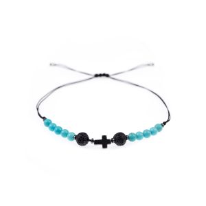 Bransoletka dziesiątek różańca kamień naturalny Pietra mix kolorów