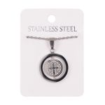 Naszyjnik - medalion - Święty Benedykt - Stainless Steel