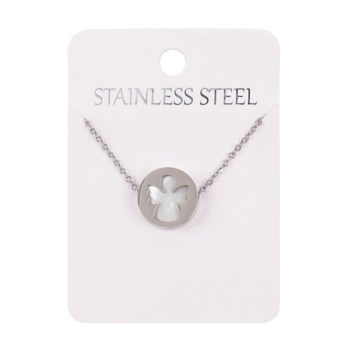 Naszyjnik - aniołek - Perla Madre - Stainless Steel
